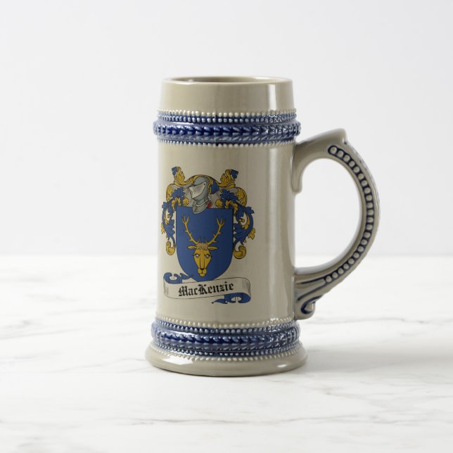 Der Mackenzie-Wappen Stein - Familienwappen Bierglas (Rechts)
