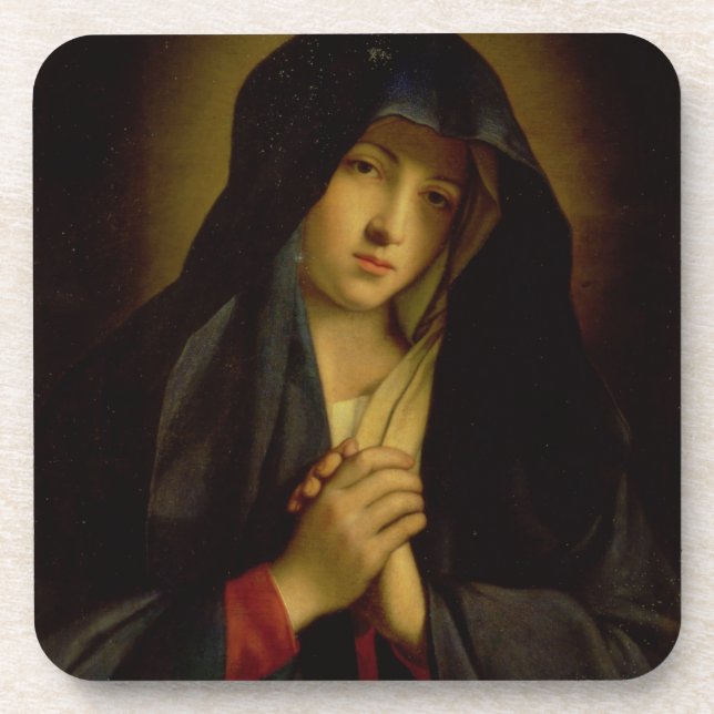 Der Madonna in der Sorge (Öl auf Leinwand) Untersetzer (Vorderseite)