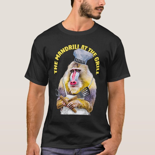 Der Madrill am Grill - ein Affengrill T-Shirt (Vorderseite)