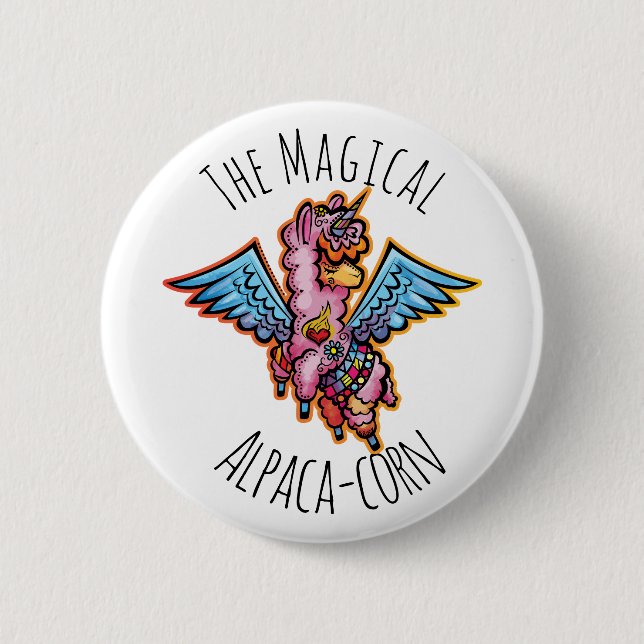Der magische Alpaca-Mais Button (Vorderseite)