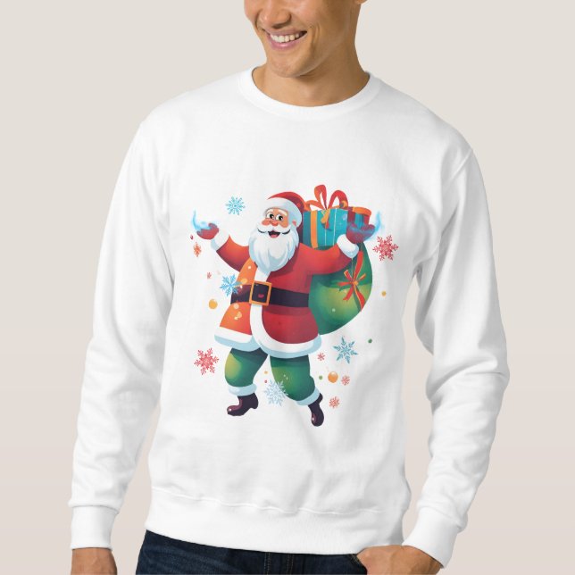 Der magische Ankunft des Weihnachtsmanns Sweatshirt (Vorderseite)
