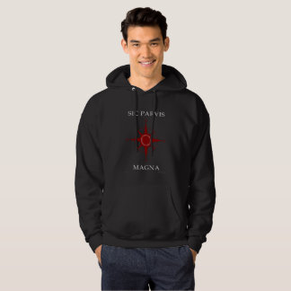Der Magna-Schwarz-grundlegenden Männer Sic Parvis Hoodie