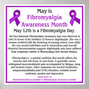 Der Mai ist der Monat des fibromyalgischen Bewusst Poster