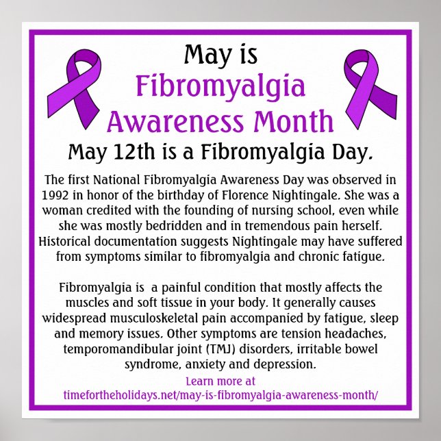 Der Mai ist der Monat des fibromyalgischen Bewusst Poster (Vorne)