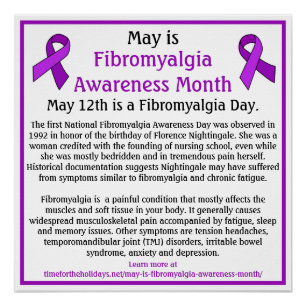 Der Mai ist der Monat des fibromyalgischen Bewusst Poster