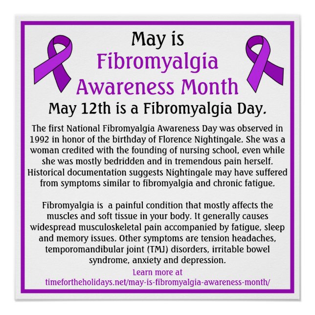 Der Mai ist der Monat des fibromyalgischen Bewusst Poster (Vorderseite)