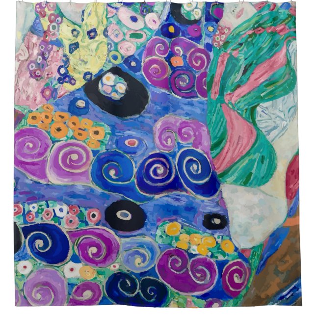 Der Maiden von Gustav Klimt Duschvorhang (Vorderseite)