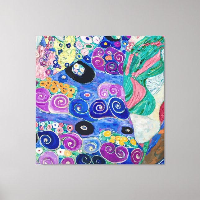 Der Maiden von Gustav Klimt Leinwanddruck (Vorderseite)