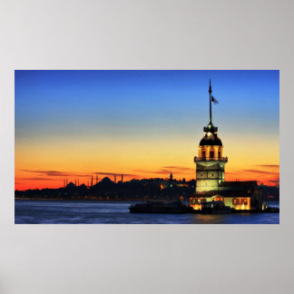 Der Maidenturm in Istanbul Poster