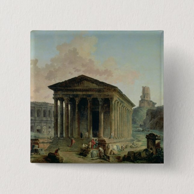 Der Maison Carree mit dem Amphitheatre Button (Vorderseite)