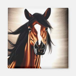 Der majestätische Mustang - der Geist der Freiheit Magnet