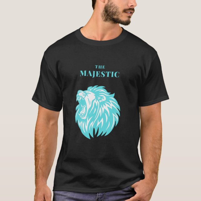 Der majestätische T - Shirt des Löwen (Vorderseite)