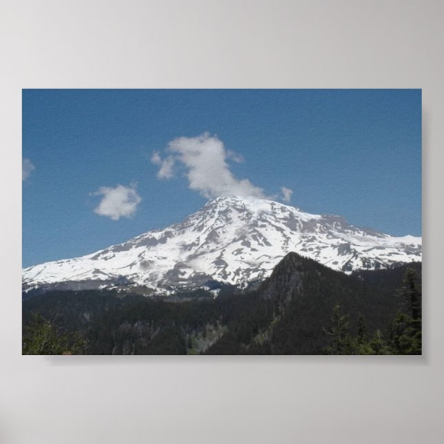 DER MAJESTISCHE MT. RAINIER POSTER (Vorne)