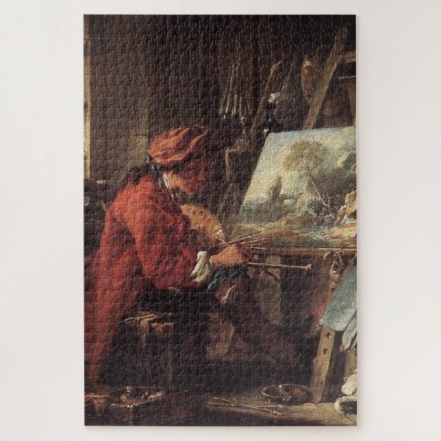 Der Maler in Seinem Studio (von François Boucher) Puzzle (Vertikal)