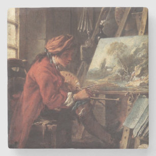 Der Maler in Seinem Studio (von François Boucher) Steinuntersetzer