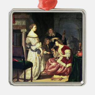 Der Maler mit seiner Familie, 1675 (Öl auf Platte Ornament Aus Metall