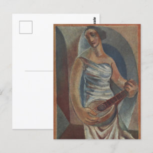 Der Mandolin-Player von Juan Gris Postkarte