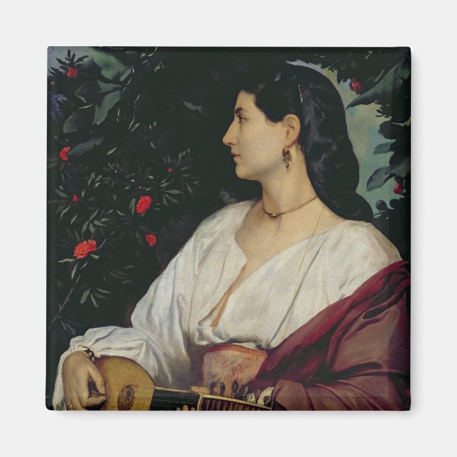 Der Mandolin-Spieler von 1865 Magnet (Vorne)