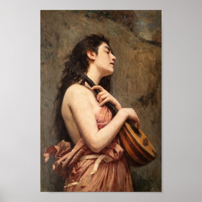 Der Mandoline-Player von Alexandre Jacques Chantro Poster (Vorne)
