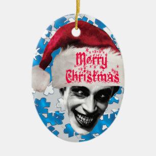Der Mann, der am Weihnachten lacht Keramik Ornament