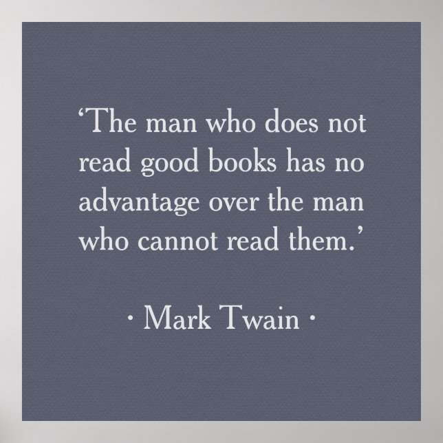 Der Mann, der keine guten Bücher liest Poster (Vorne)