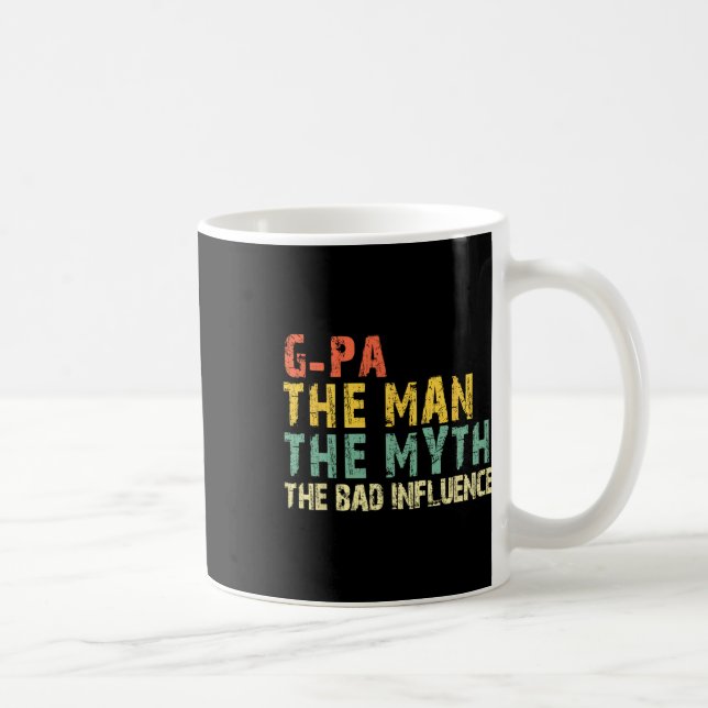 Der Mann, der Mythos Bad Einfluss Funny Retro Vint Kaffeetasse (Rechts)