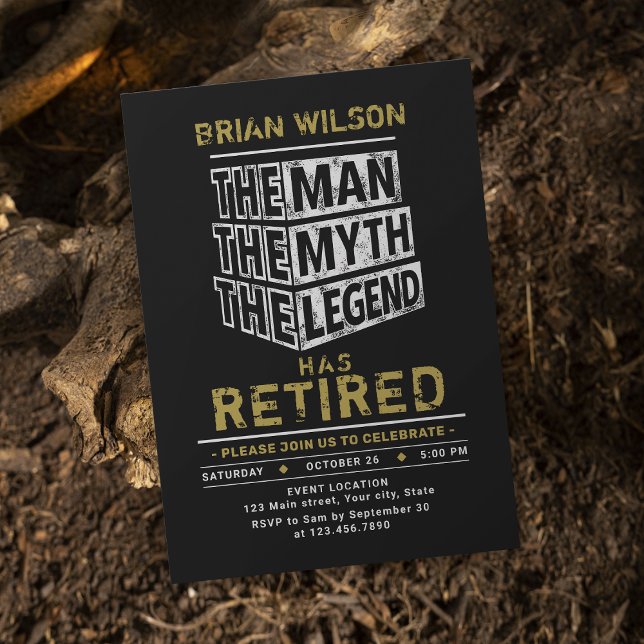 Der Mann, der Mythos, das Party der Pension Einladung (The Man The Myth The Legend Retirement Party Invitation)
