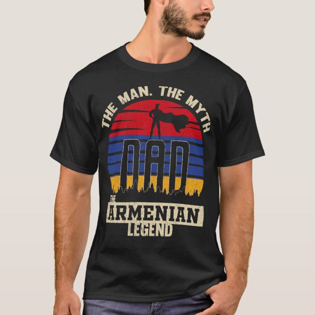 Der Mann der Mythos Der armenische Legende Vater V T-Shirt (Vorderseite)