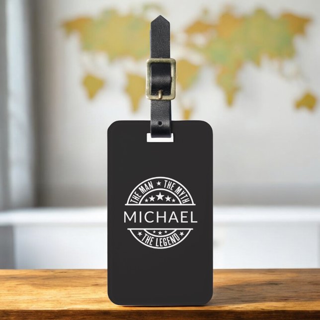 Der Mann, der Mythos, der Individuelle Name der Le Gepäckanhänger (Von Creator hochgeladen)