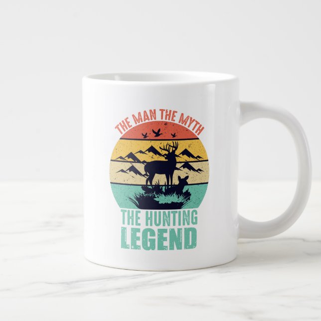 Der Mann - der Mythos - der Jagdbein Jumbo-Tasse (Rechts)