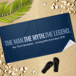 Der Mann, der Mythos, der legendäre Vater Strandtuch<br><div class="desc">Fun Vatertag (oder jeden Tag) personalisiertes Strandtuch nur für Papa</div>