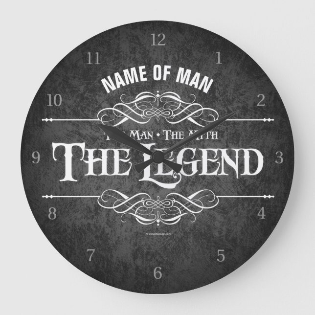 Der Mann, der Mythos, der Legende Große Wanduhr (Vorderseite)