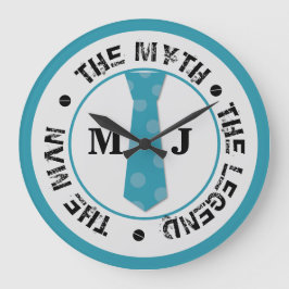 Der Mann, der Mythos der Legende personalisierte N Große Wanduhr