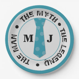 Der Mann, der Mythos der Legende personalisierte N Pappteller