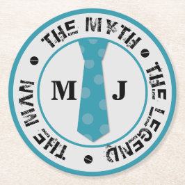 Der Mann, der Mythos der Legende personalisierte N Runder Pappuntersetzer