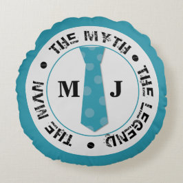 Der Mann, der Mythos der Legende personalisierte N Rundes Kissen