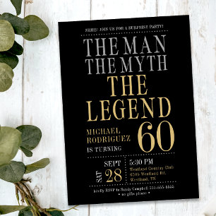 Der Mann der Mythos der Legende überrascht 60. Geb Einladung