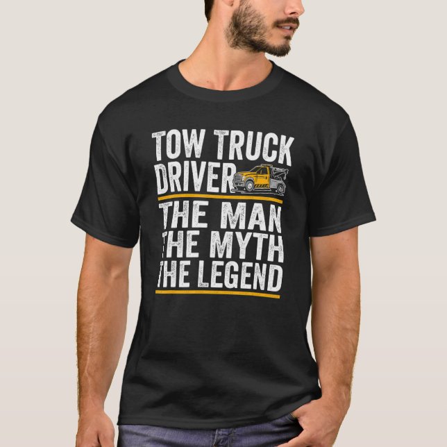Der Mann der Mythos der Legende zwei LKW-Fahrer T-Shirt (Vorderseite)