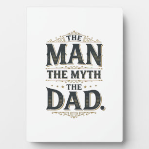 Der Mann Der Mythos Der Papa Vintage-Typografie-Sh Fotoplatte