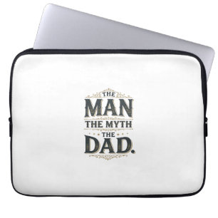 Der Mann Der Mythos Der Papa Vintage-Typografie-Sh Laptopschutzhülle