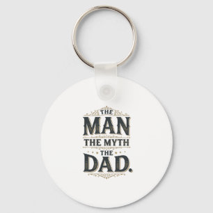 Der Mann Der Mythos Der Papa Vintage-Typografie-Sh Schlüsselanhänger