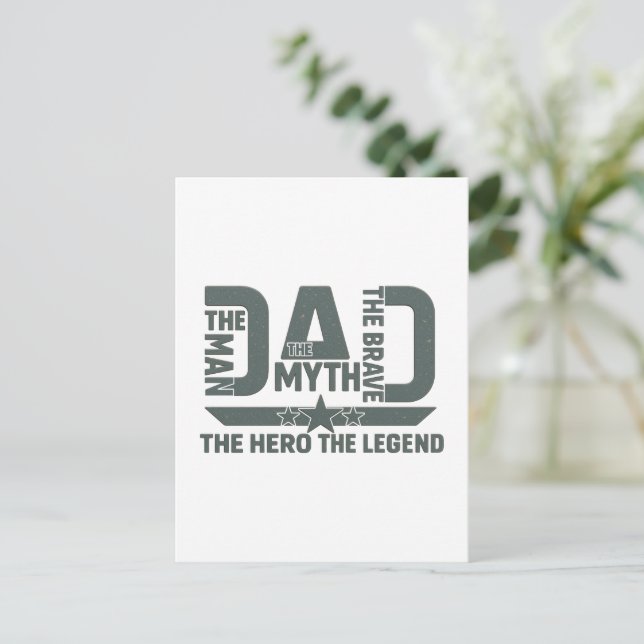 Der Mann, der Mythos, der Tapfere, der Held, die L Postkarte (Stehend Vorderseite)