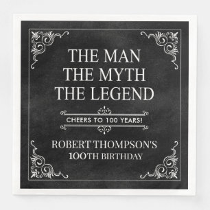 Der Mann der Mythos Die Legende 100. Geburtstag sc Serviette