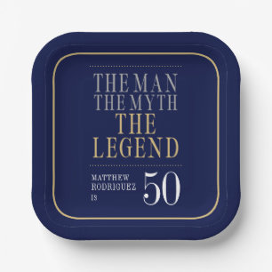 Der Mann Der Mythos Die Legende 50. Geburtstag Pappteller