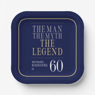 Der Mann Der Mythos Die Legende 60. Geburtstag Pappteller