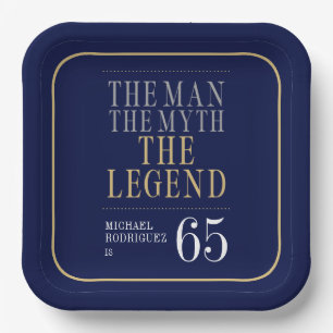 Der Mann Der Mythos Die Legende 65. Geburtstag Pappteller