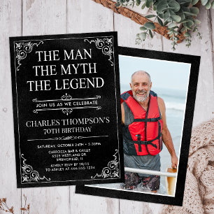 Der Mann der Mythos die Legende 70. Geburtstag Fot Einladung