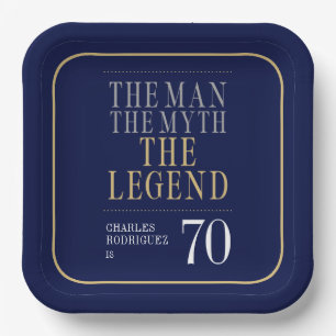 Der Mann Der Mythos Die Legende 70. Geburtstag Pappteller