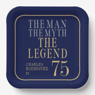 Der Mann Der Mythos Die Legende 75. Geburtstag Pappteller
