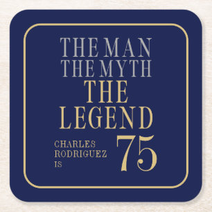 Der Mann Der Mythos Die Legende 75. Geburtstag Rechteckiger Pappuntersetzer